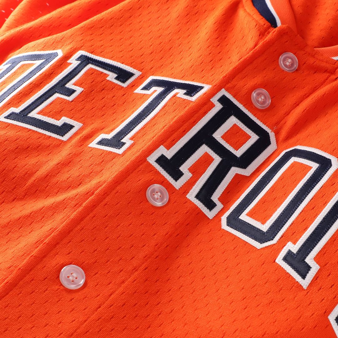 Detroit Tigers Kirk Gibson Mitchell & Ness Orange Cooperstown Collection Mesh Batting Practice Button-Up Jersey