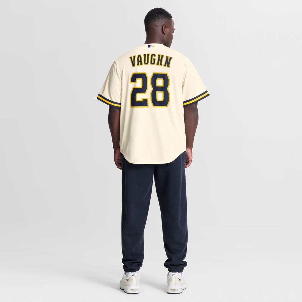 Milwaukee Brewers Andrew Vaughn Nike Cream Home Replica Jersey