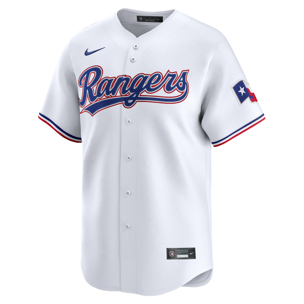 Texas Rangers Jacob deGrom Nike White Home Limited Jersey