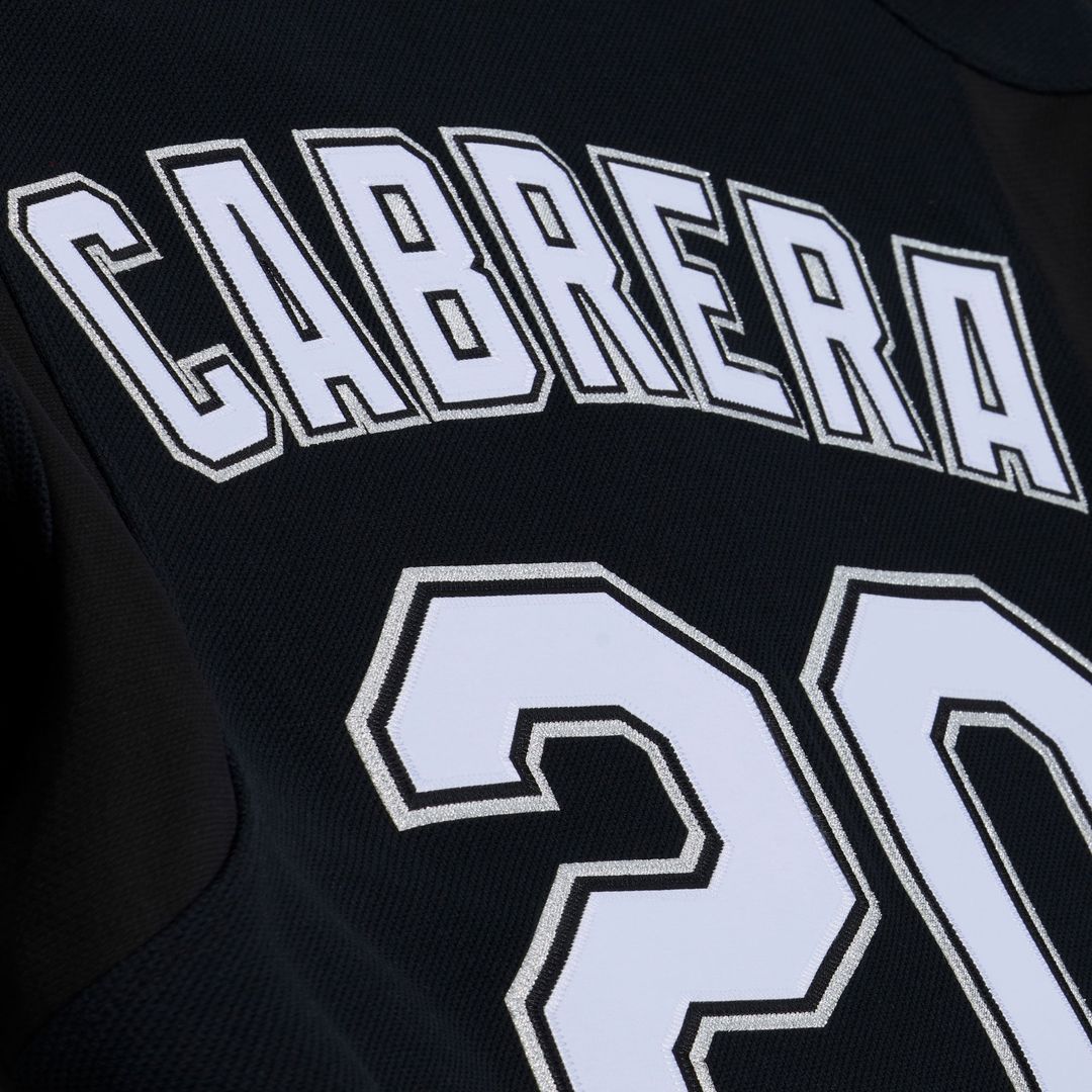 Florida Marlins Miguel Cabrera Mitchell & Ness Black 2003 Cooperstown Mesh Batting Practice Button-Up Jersey