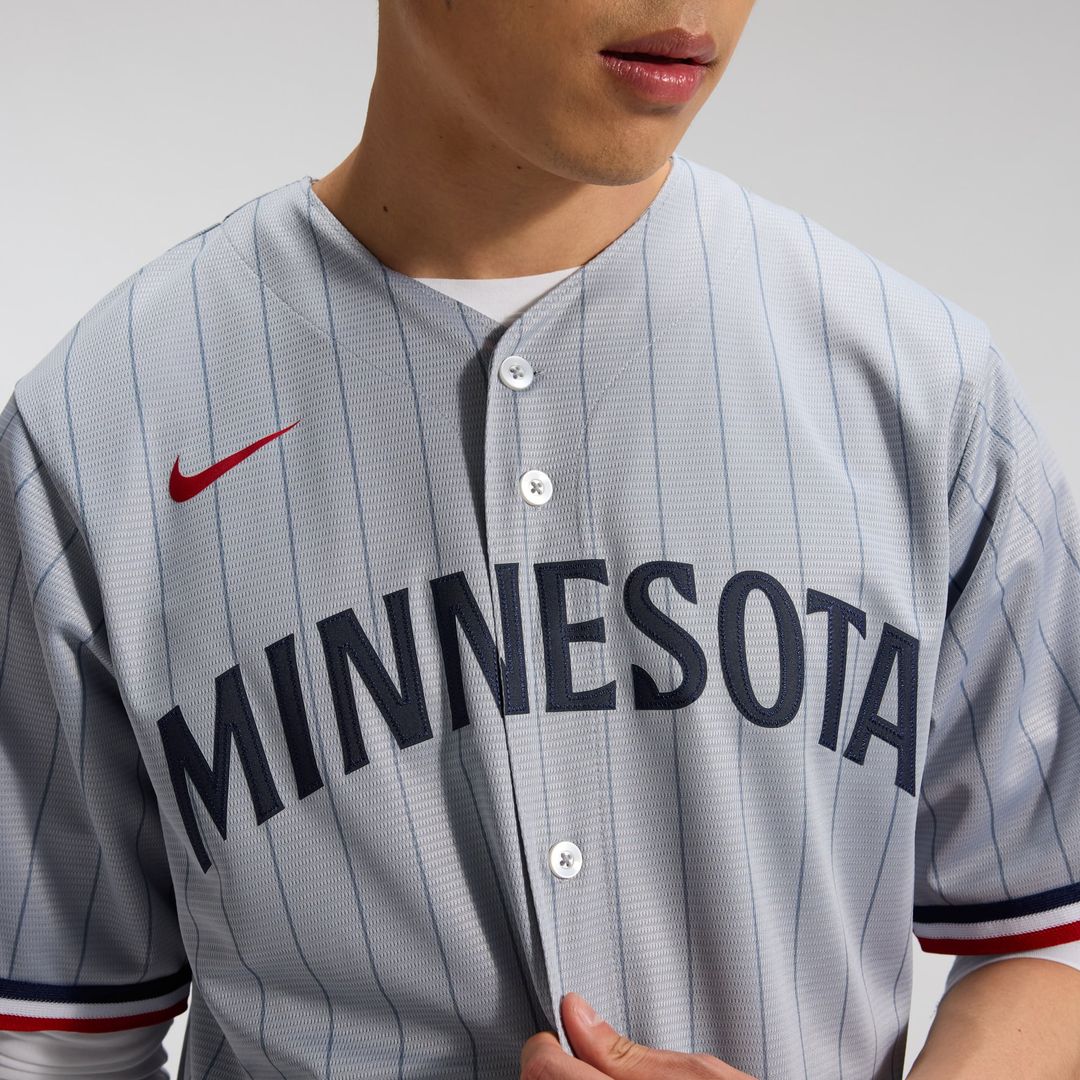Minnesota Twins Nike Gray Road Replica Team Jersey