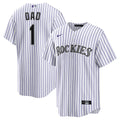 Colorado Rockies Nike White #1 Dad Home Replica Jersey