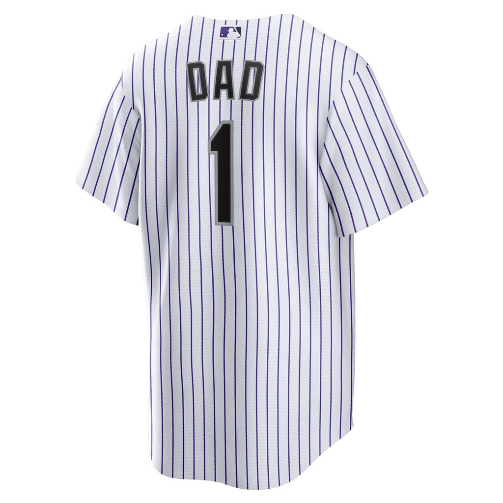 Colorado Rockies Nike White #1 Dad Home Replica Jersey