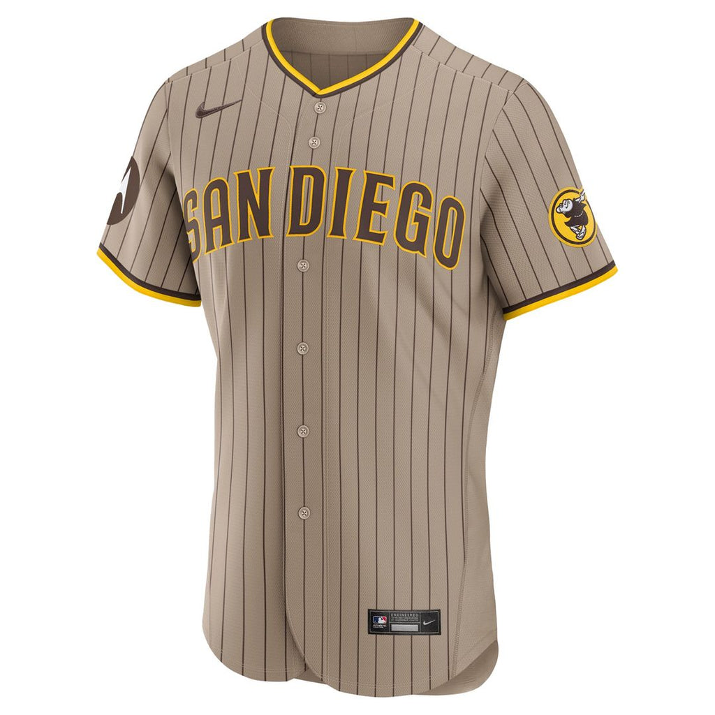 San Diego Padres Nike Brown Road Sponsor Patch Authentic Jersey