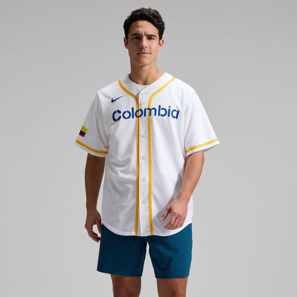 Colombia Baseball Nike White 2026 World Baseball Classic Home Stadium Jersey