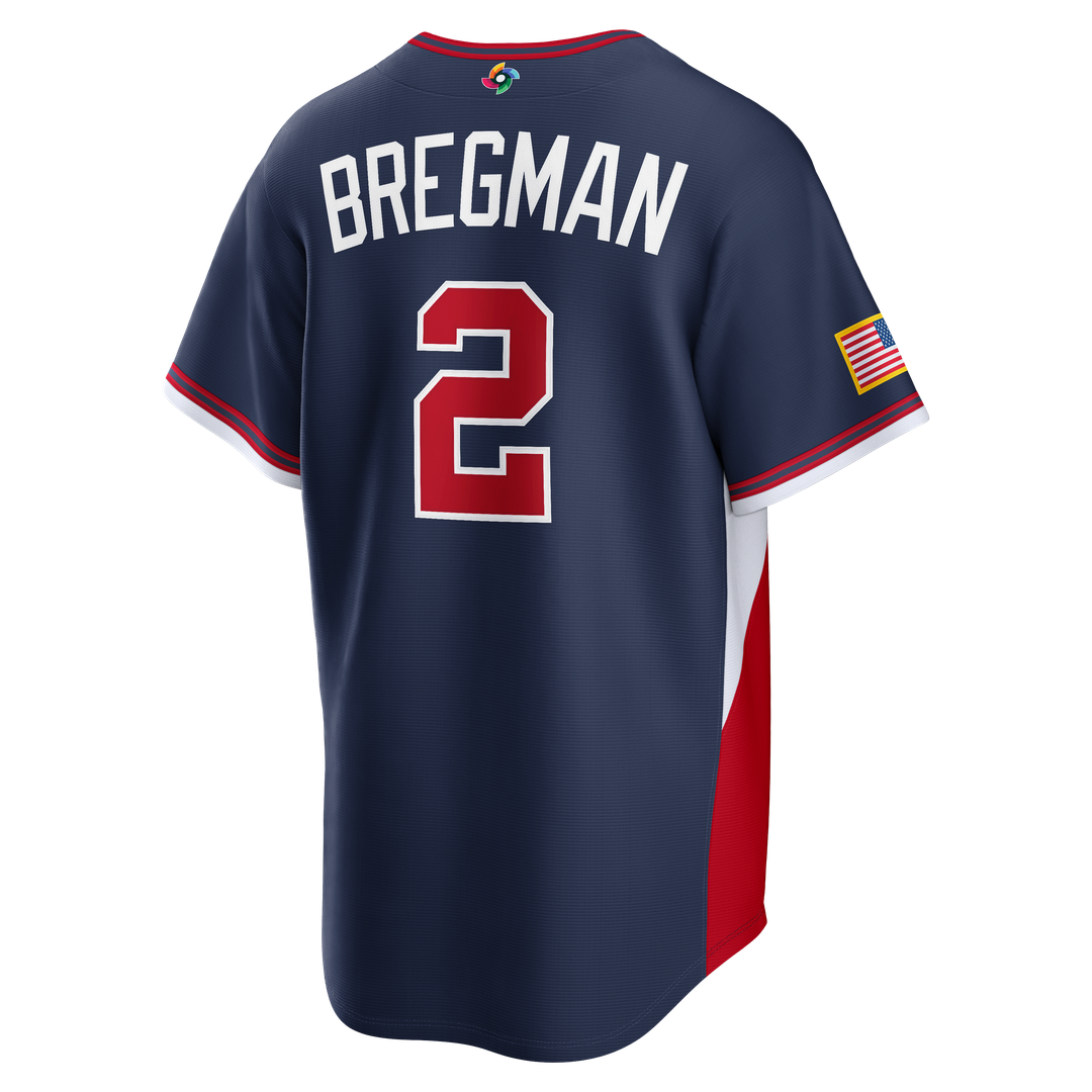 USA Baseball Alex Bregman Nike White 2026 World Baseball Classic Home Stadium Jersey