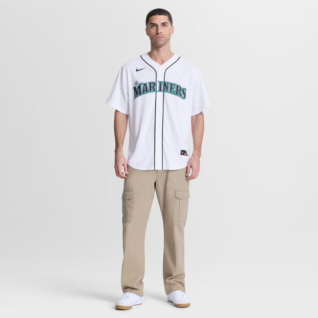 Seattle Mariners Colt Emerson Nike White Home Replica Jersey