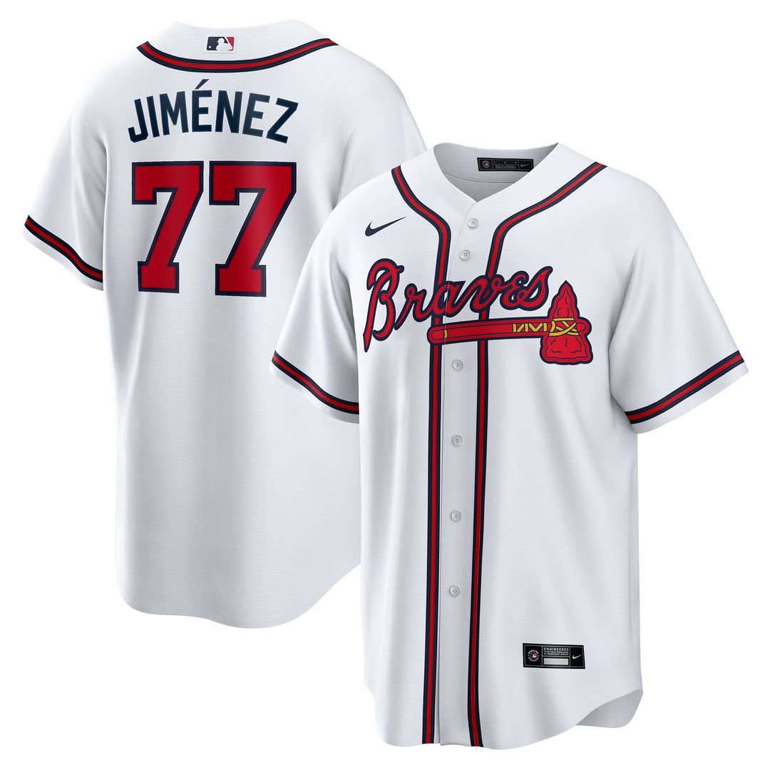 Atlanta Braves Joe Jiménez Nike White Home Replica Player Jersey