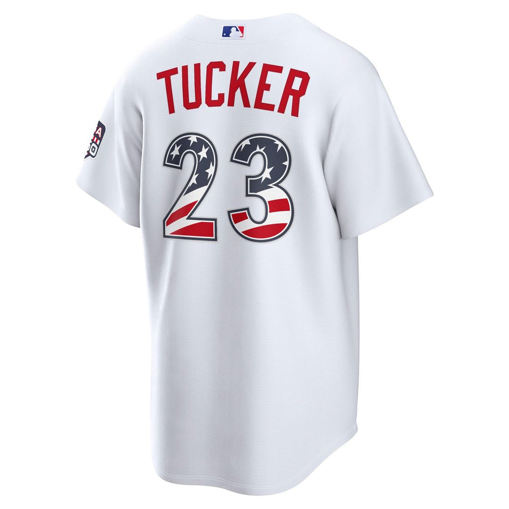 Fourth of July Los Angeles Dodgers Kyle Tucker Nike White USA 250 Stadium Jersey