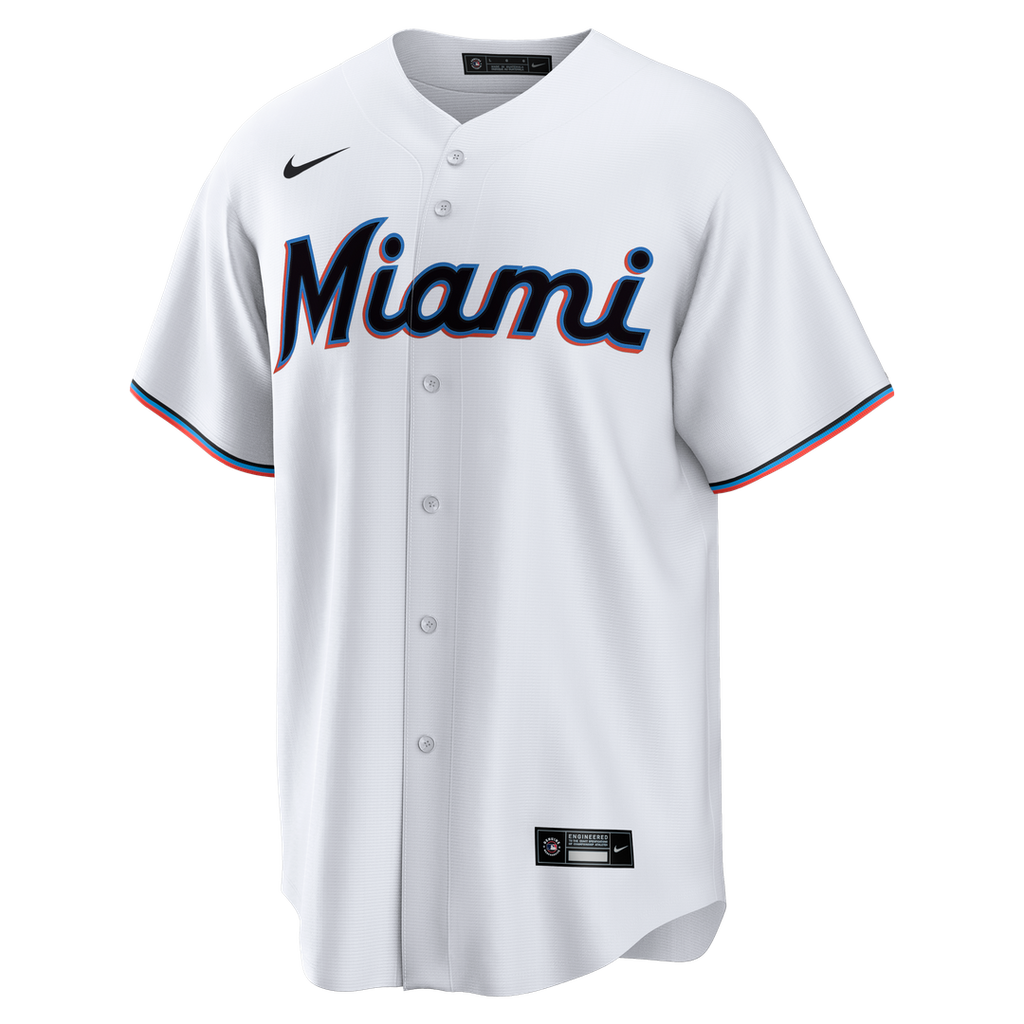Miami Marlins Nike White Home Big & Tall Replica Jersey
