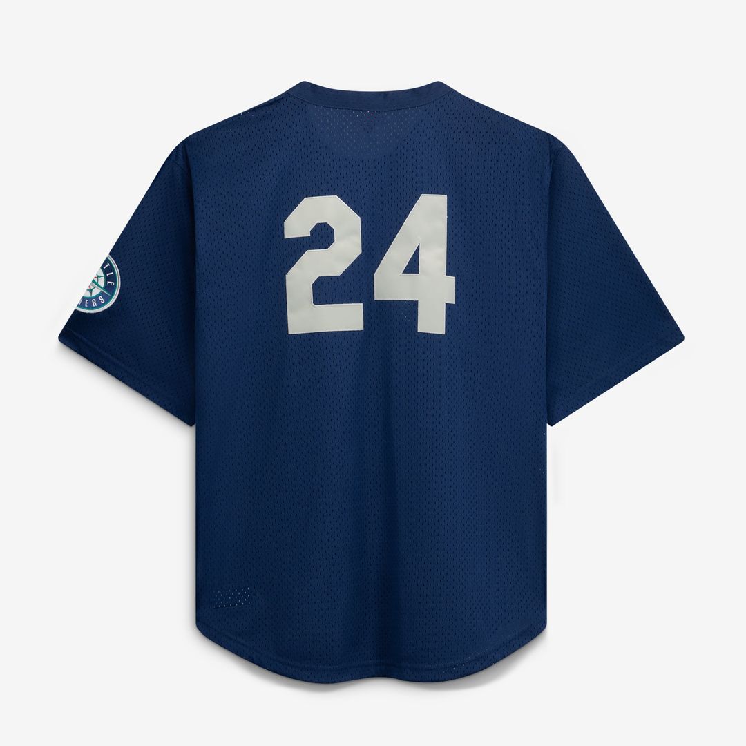 Seattle Mariners Mitchell & Ness Navy Big & Tall Cooperstown Collection Mesh Batting Practice Jersey