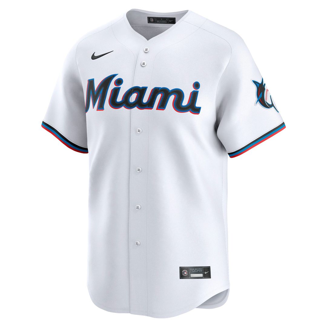 Miami Marlins Nike White Home Replica Team Jersey