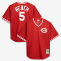 Cincinnati Reds Johnny Bench Mitchell & Ness Red Cooperstown Collection Big & Tall Mesh Batting Practice Jersey