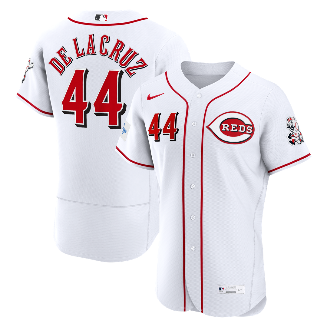 Cincinnati Reds Elly De La Cruz Nike Red Alternate Authentic Sponsor Patch Jersey