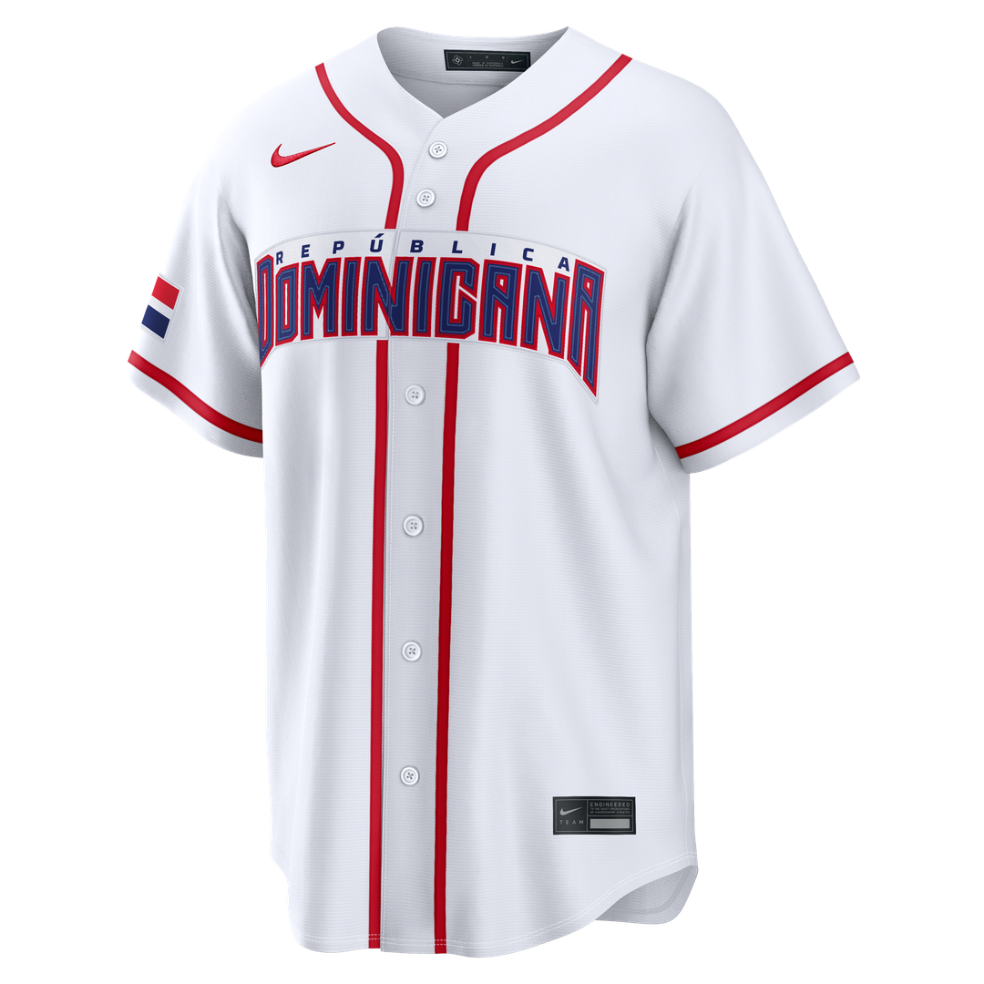 Dominican Republic Baseball Nike White 2026 World Baseball Classic Home Stadium Jersey