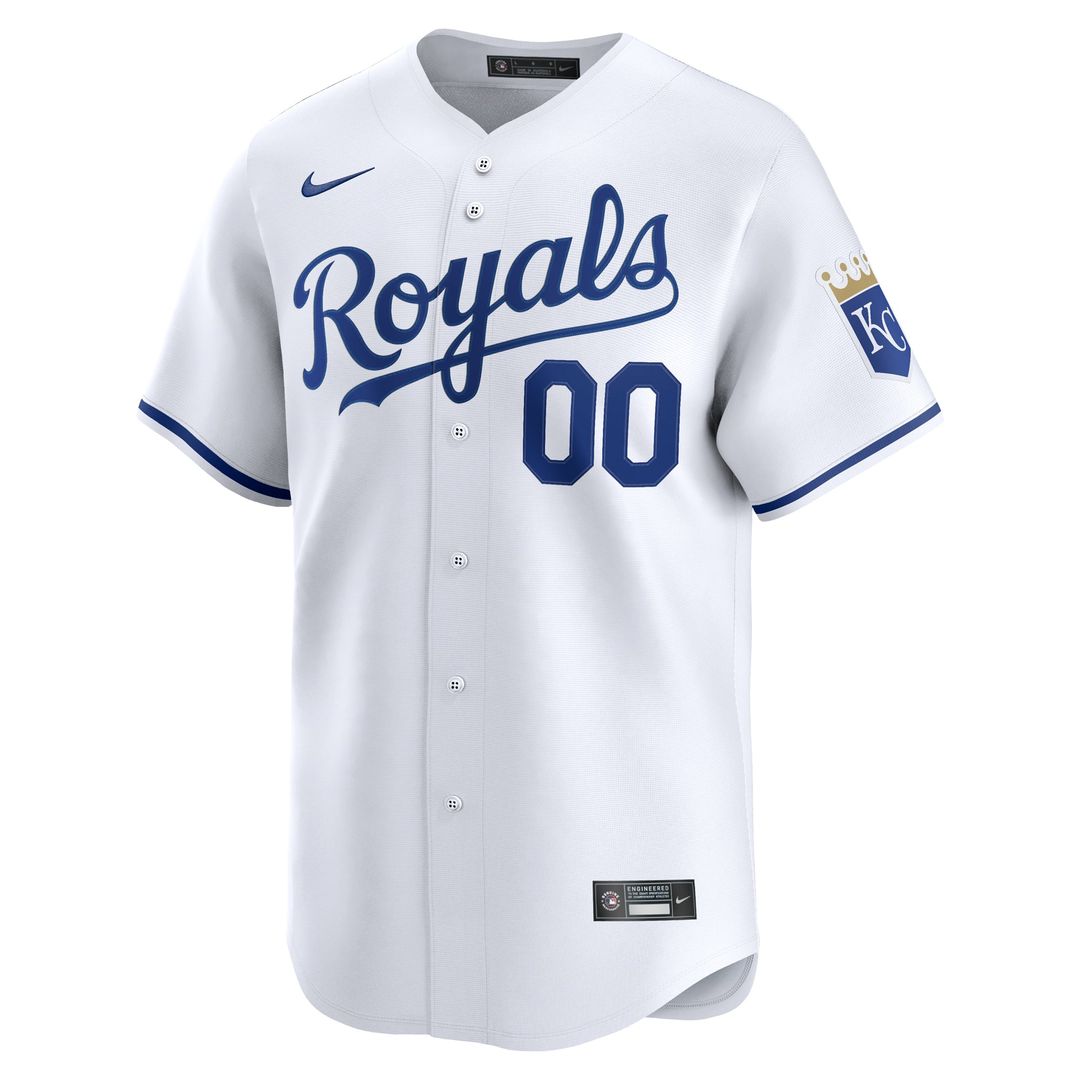Kansas City Royals Nike White Home Limited Custom Jersey