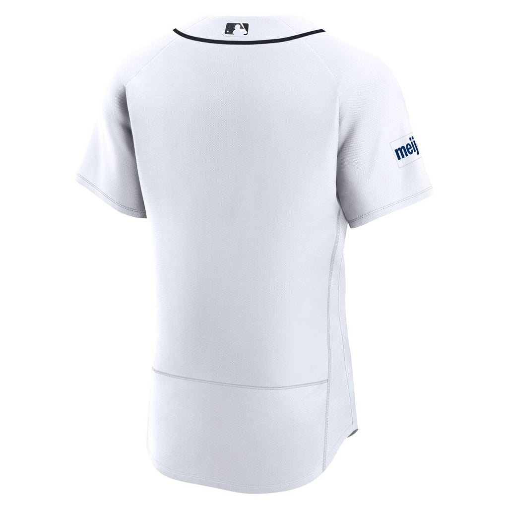 Detroit Tigers Nike White Home Sponsor Patch Authentic Jersey