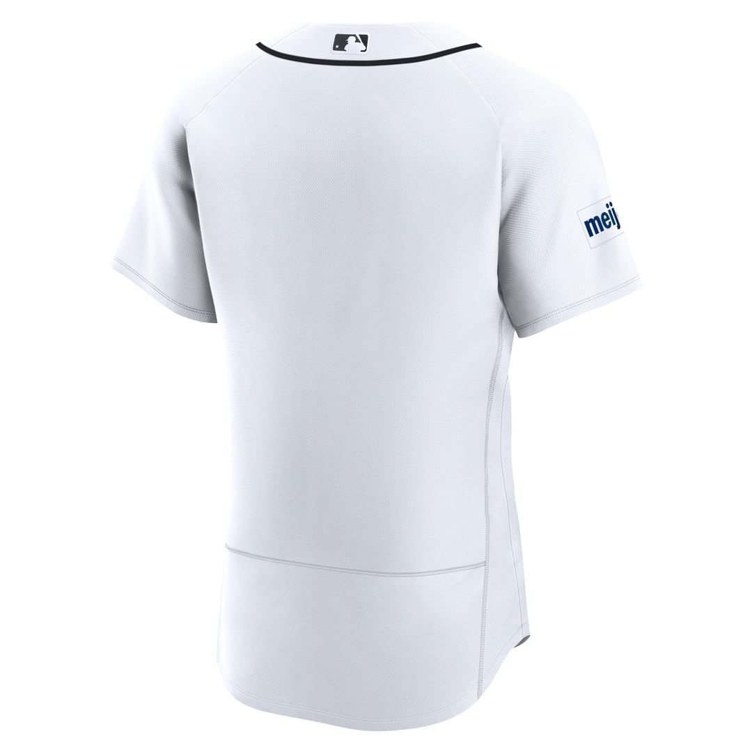 Detroit Tigers Nike White Home Sponsor Patch Authentic Jersey