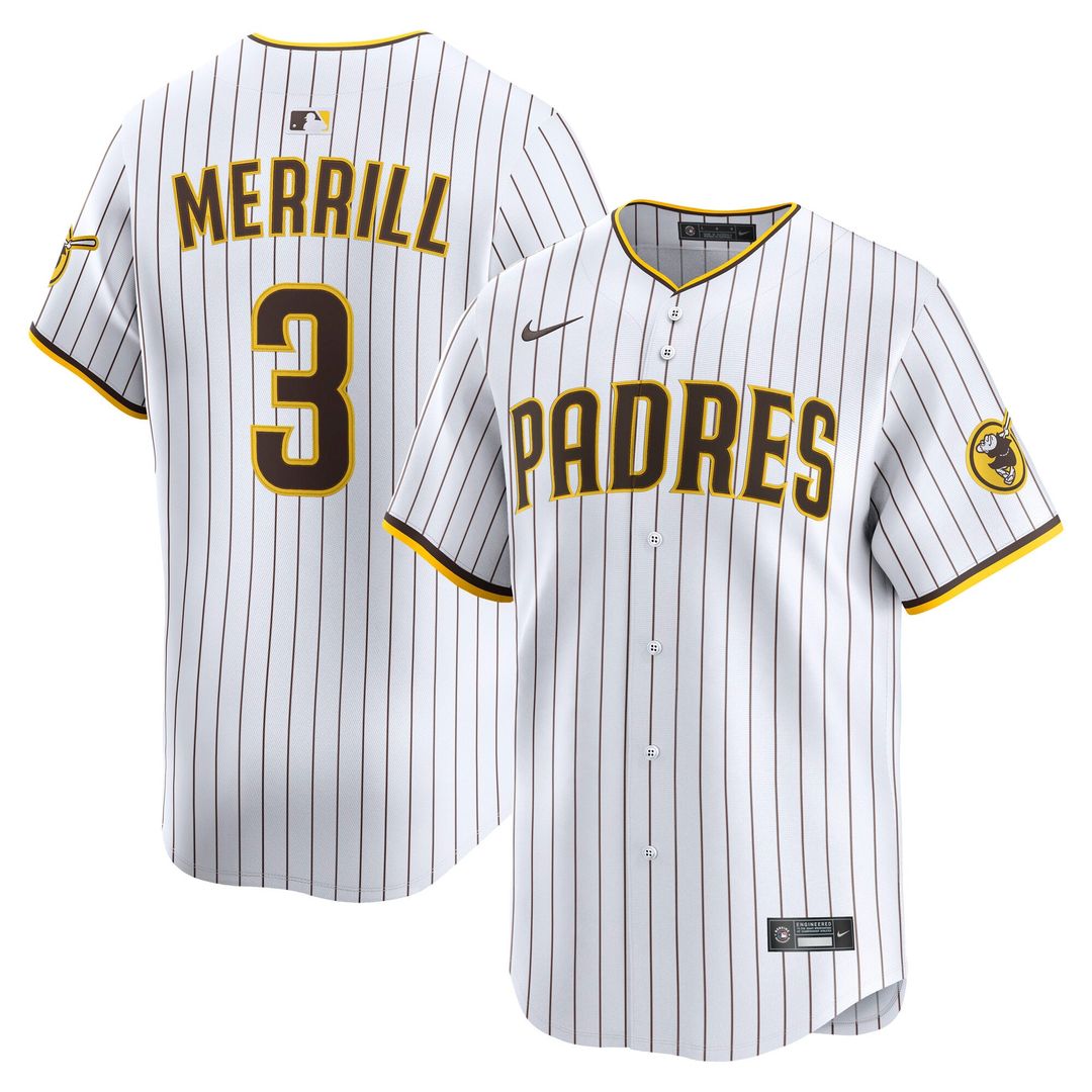 San Diego Padres Jackson Merrill Nike Brown Road Limited Player Jersey