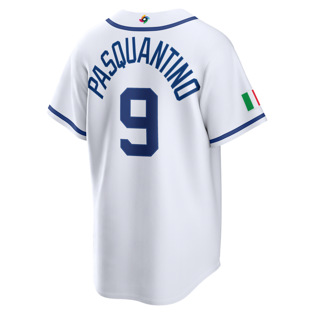 Italy Baseball Vinnie Pasquantino Nike White 2026 World Baseball Classic Home Stadium Jersey
