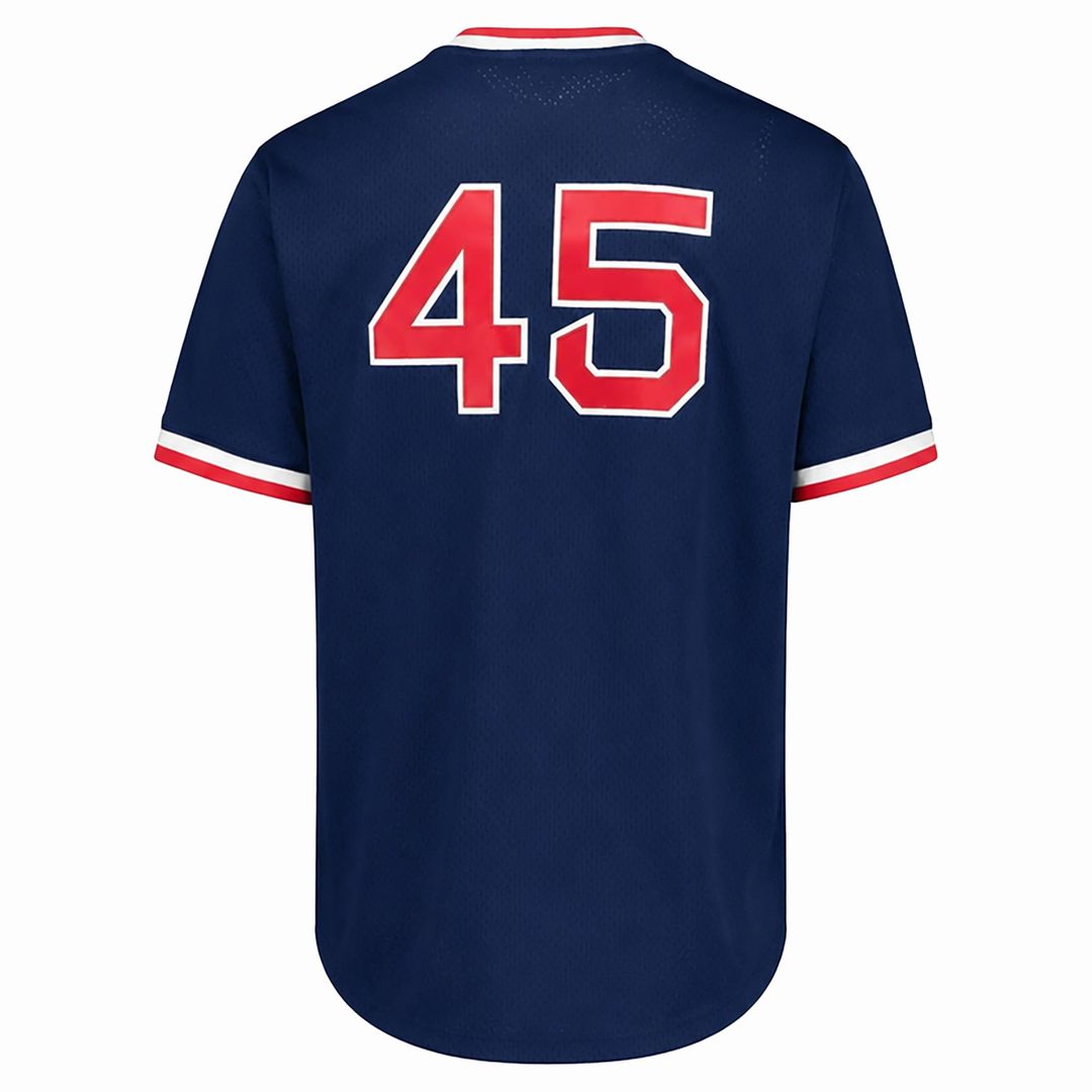 Boston Red Sox Pedro Martinez Mitchell & Ness Navy Big & Tall Cooperstown Mesh Batting Practice Jersey