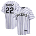 Colorado Rockies Mickey Moniak Nike White Home Replica Jersey