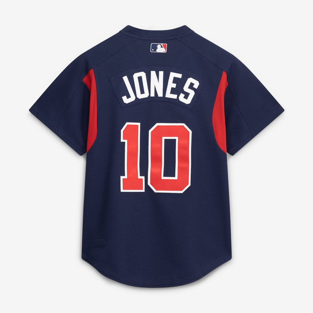 Atlanta Braves Chipper Jones Mitchell & Ness Navy Authentic Batting Practice Jersey