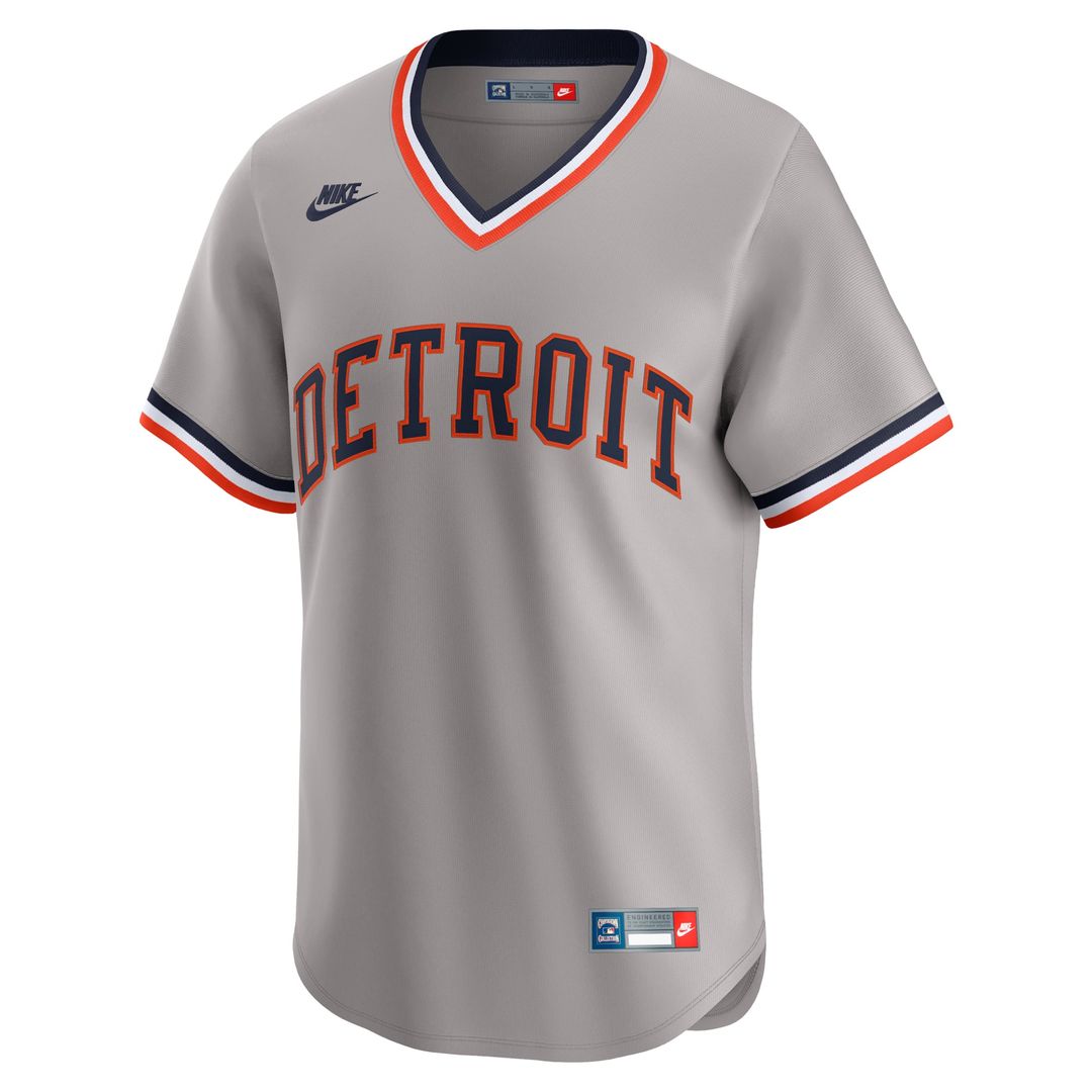 Detroit Tigers Nike Gray Cooperstown Collection Limited Jersey