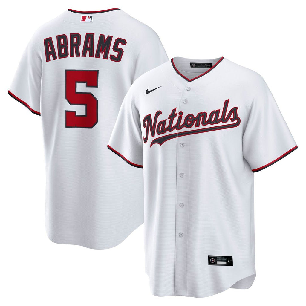 Washington Nationals CJ Abrams Nike White Home Replica Jersey