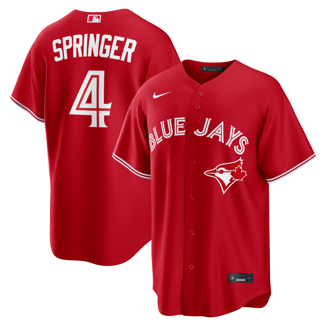 Toronto Blue Jays George Springer Nike Red Canada Day Replica Jersey