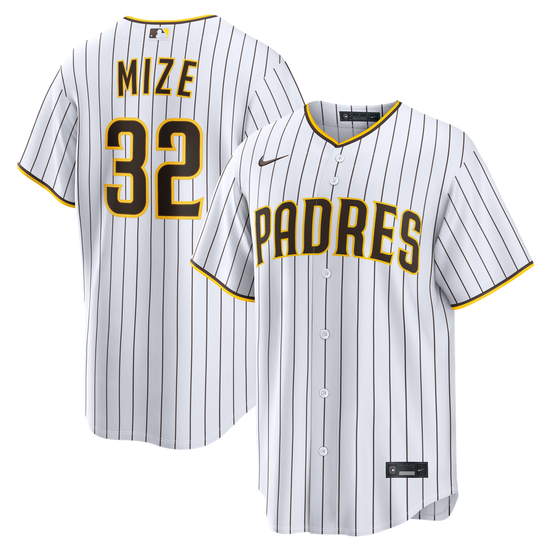 San Diego Padres Casey Mize Nike White Home Replica Jersey