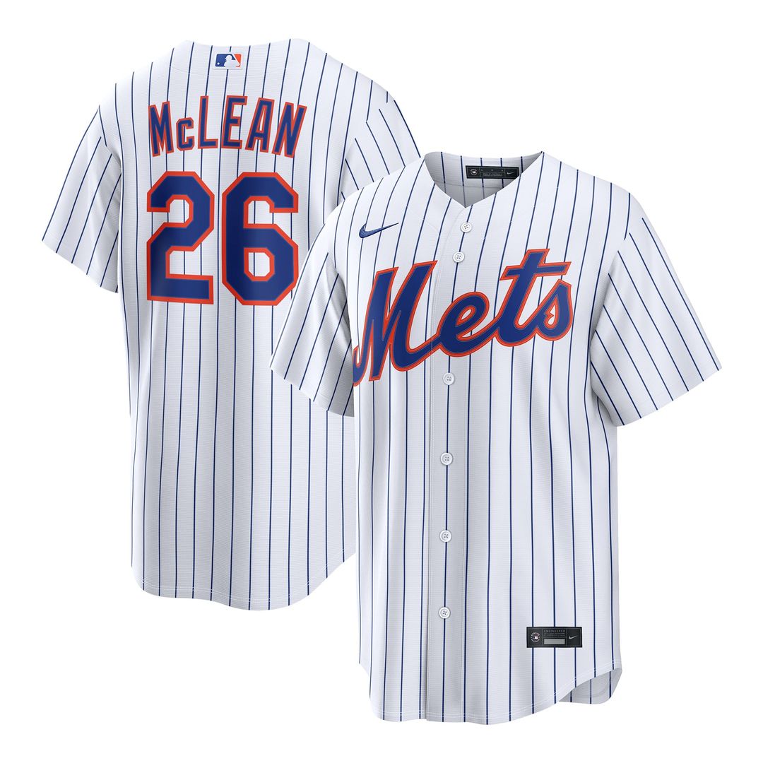 New York Mets Nolan McLean Nike White Home Replica Jersey