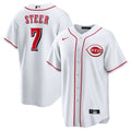 Cincinnati Reds Spencer Steer Nike White Home Replica Jersey