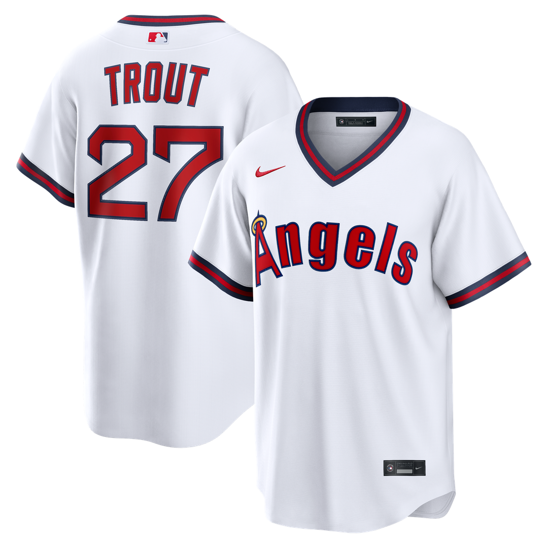 Los Angeles Angels Mike Trout Nike Gray Road Replica Jersey