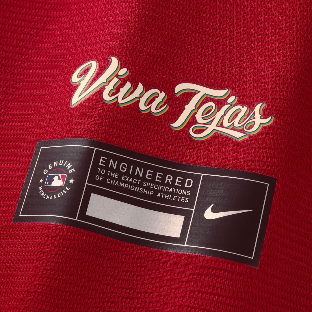 Texas Rangers Jacob deGrom Nike Red 2026 City Connect Stadium Jersey