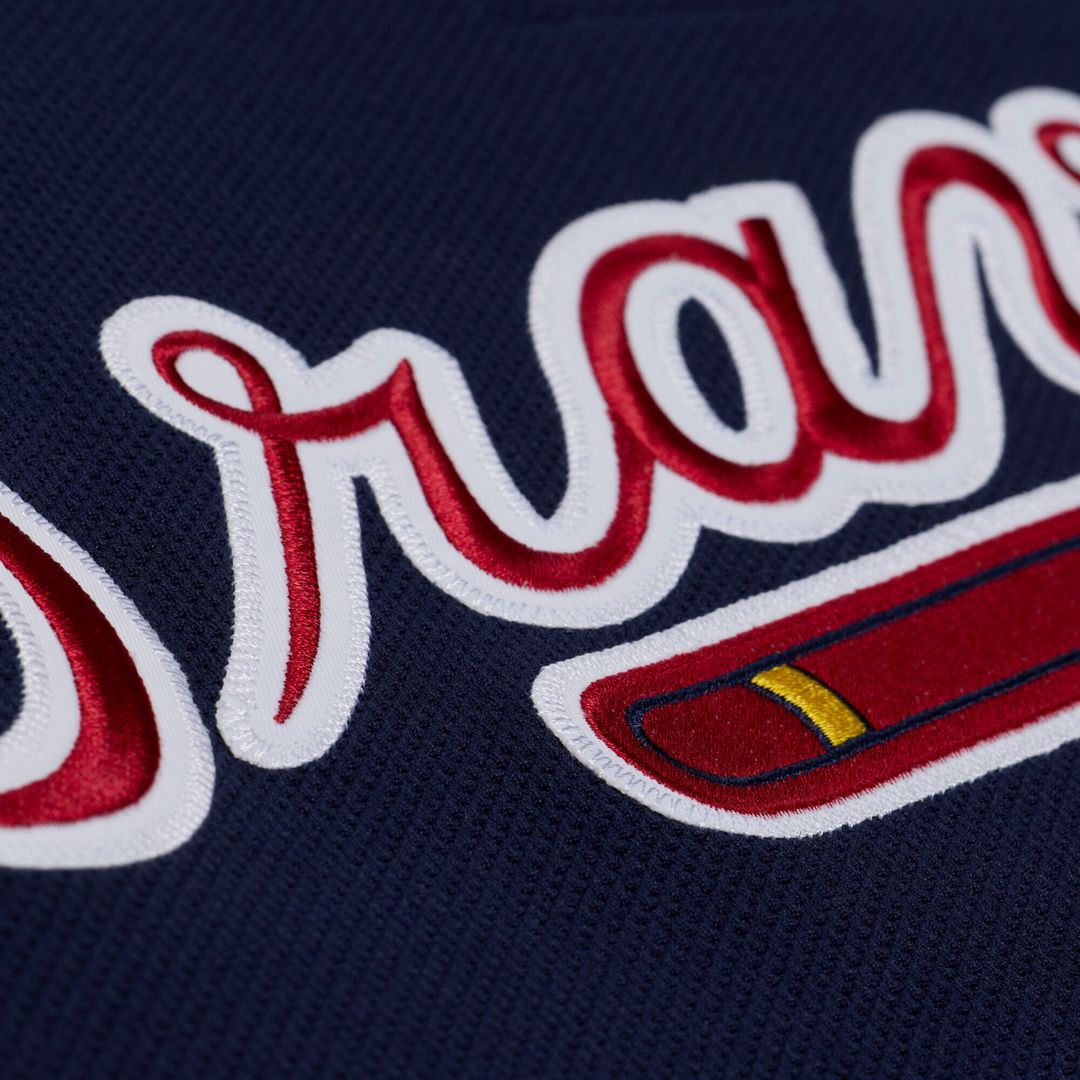 Atlanta Braves Andruw Jones Mitchell & Ness Navy Authentic Batting Practice Jersey
