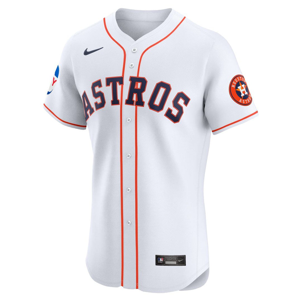 Houston Astros Nike White Home Elite Patch Jersey