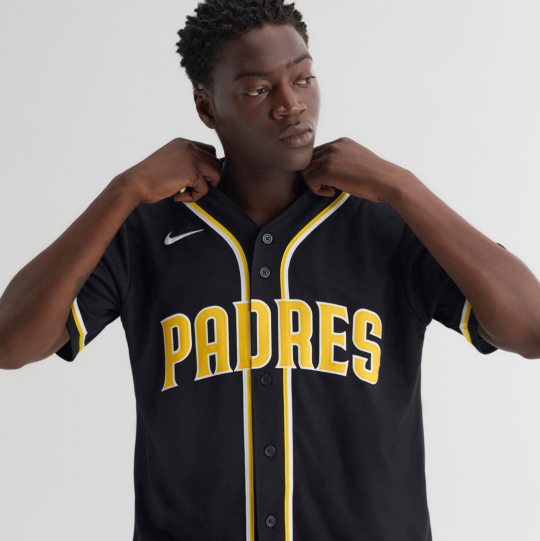 San Diego Padres Jackson Merrill Nike Fashion Replica Black Out Jersey