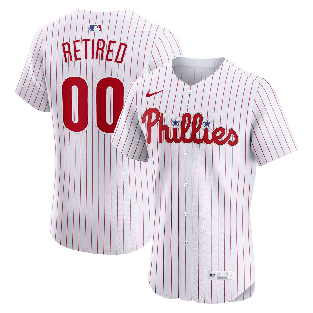 Philadelphia Phillies Nike White Home Elite Pick-A-Player Retired Roster Jersey