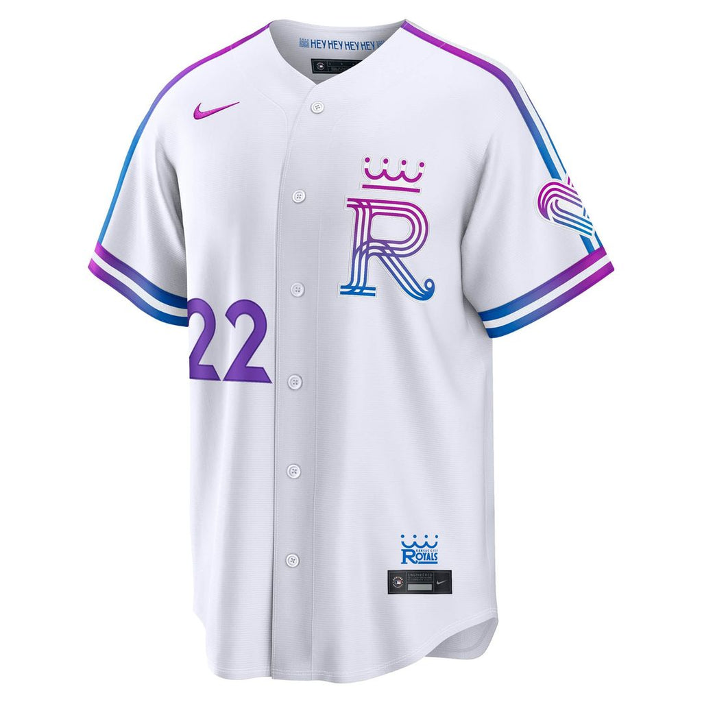 Kansas City Royals Carter Jensen Nike White 2026 City Connect Stadium Jersey