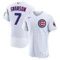 Chicago Cubs Dansby Swanson Nike White Home Authentic Jersey