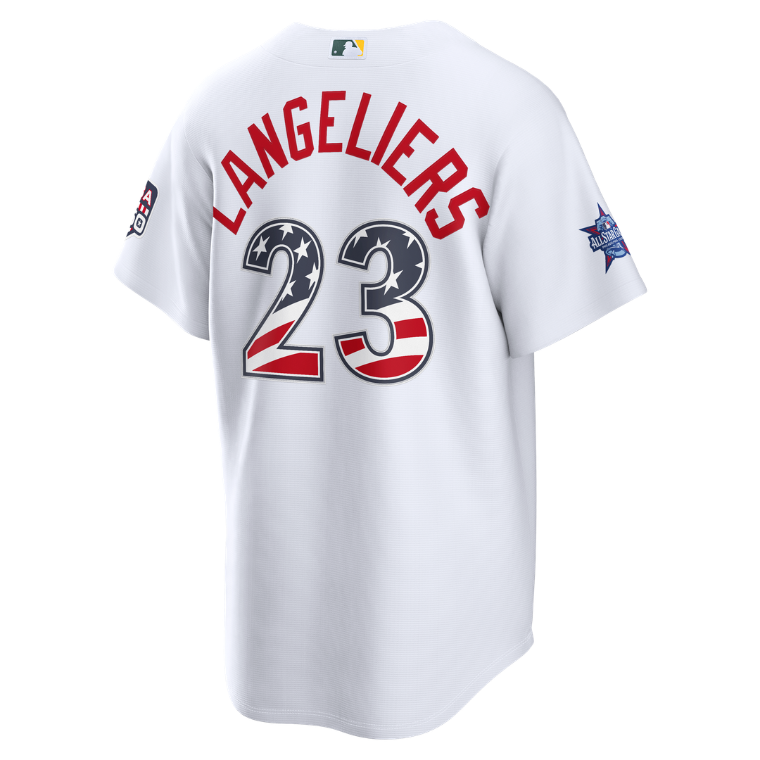 2026 All-Star Edition Stars & Stripes Athletics Shea Langeliers Nike White Stadium Jersey