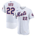 New York Mets Juan Soto Nike White Home Authentic Sponsor Patch Jersey