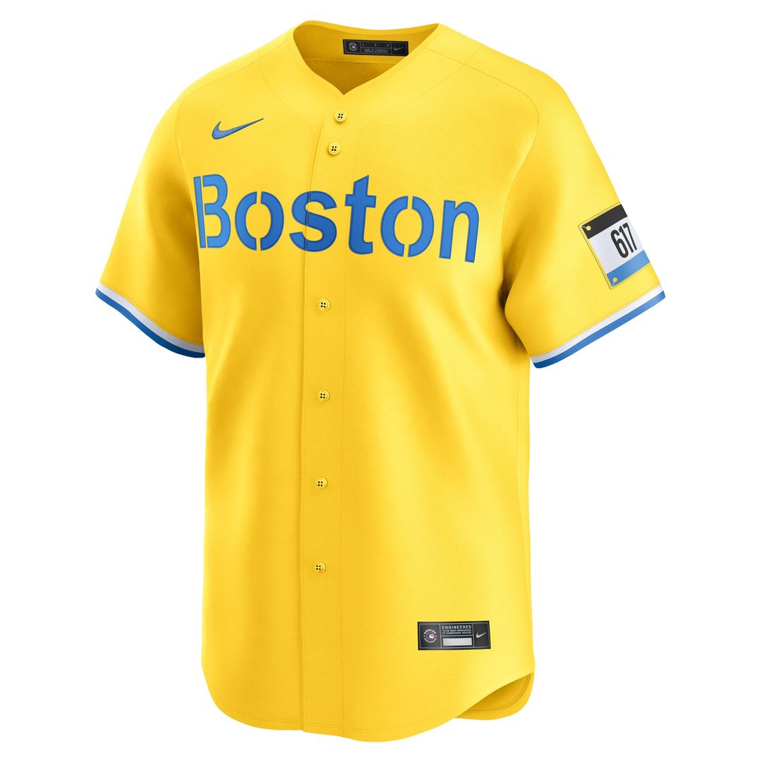 Boston Red Sox Ceddanne Rafaela Nike Gold Alternate Limited Jersey