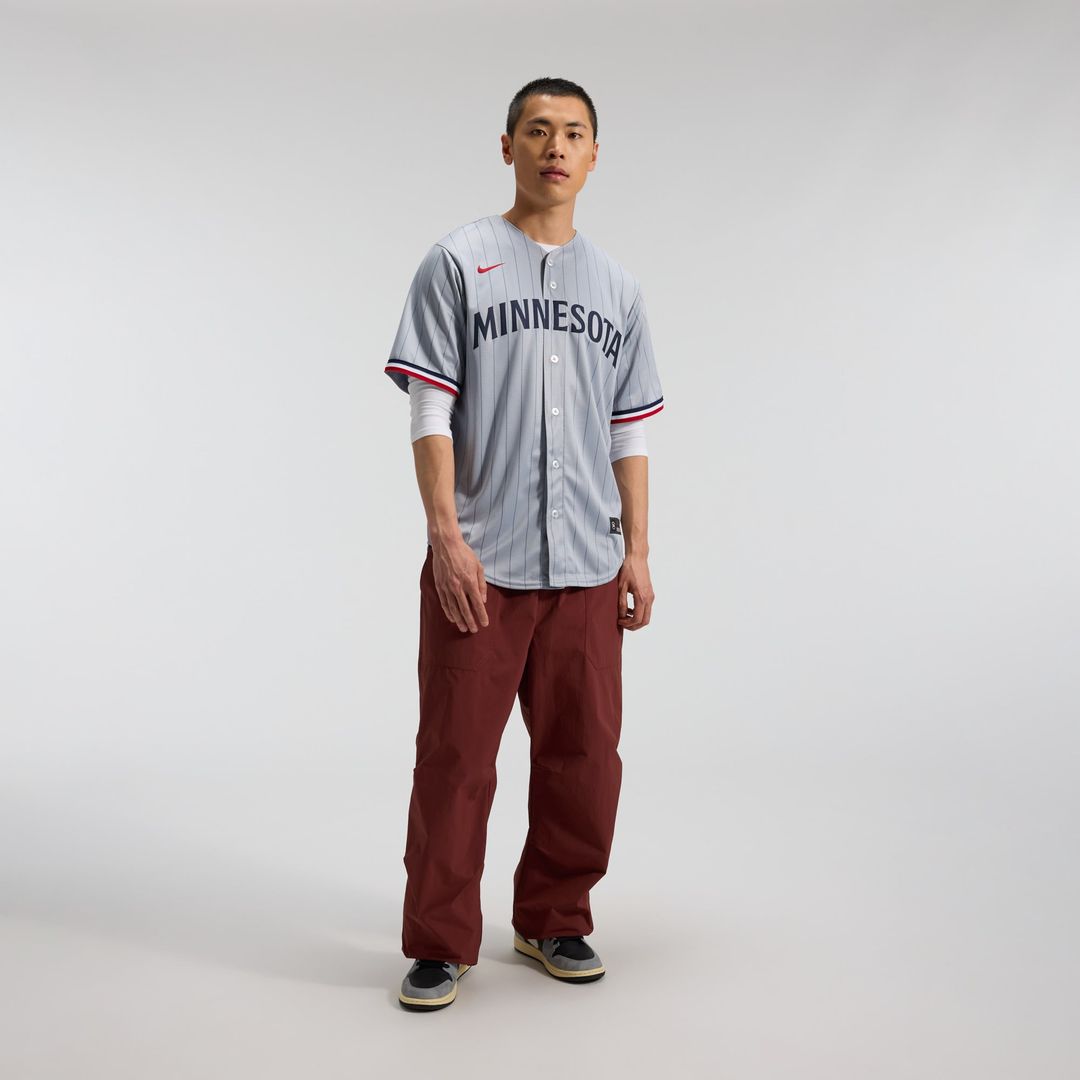 Minnesota Twins Nike Gray Road Replica Team Jersey