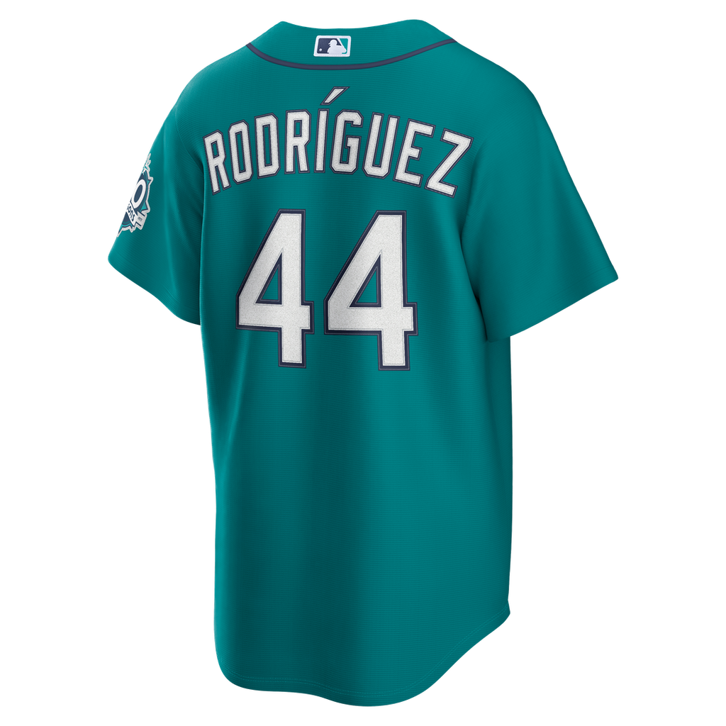 Seattle Mariners Julio Rodríguez Nike Teal Alternate Stadium 50th Season Patch Jersey