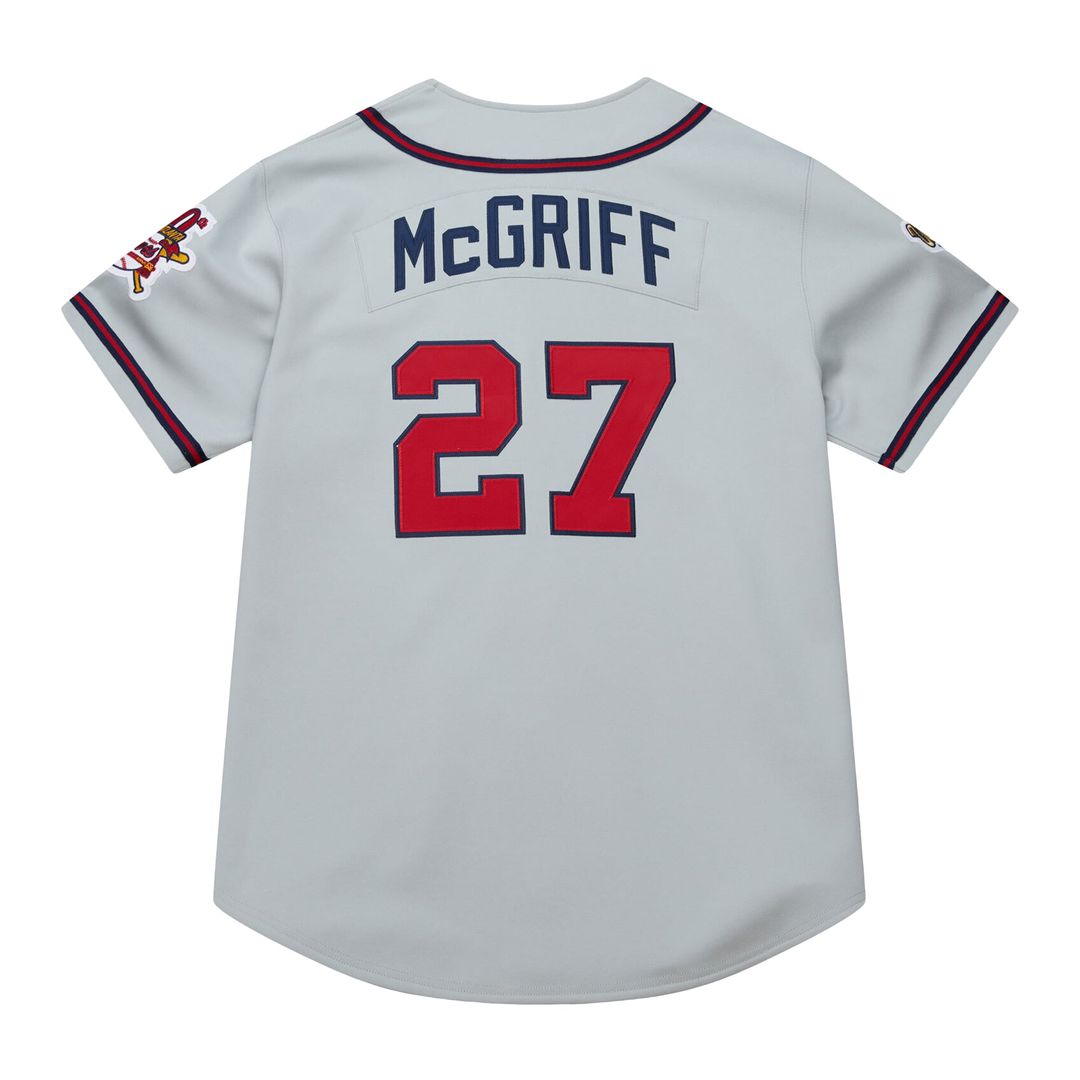 Atlanta Braves Fred McGriff Mitchell & Ness Gray 1995 Throwback Authentic Jersey
