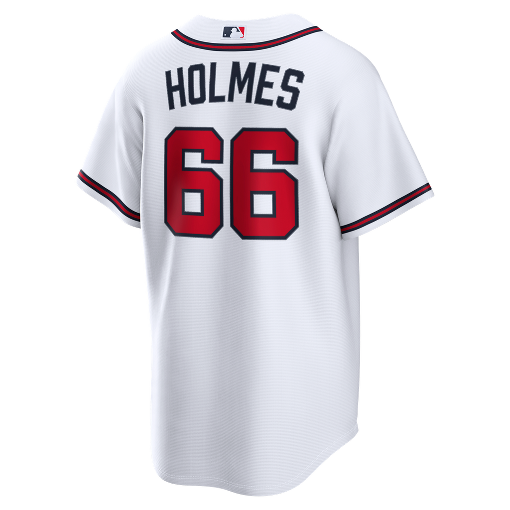 Atlanta Braves Grant Holmes Nike White Home Replica Jersey