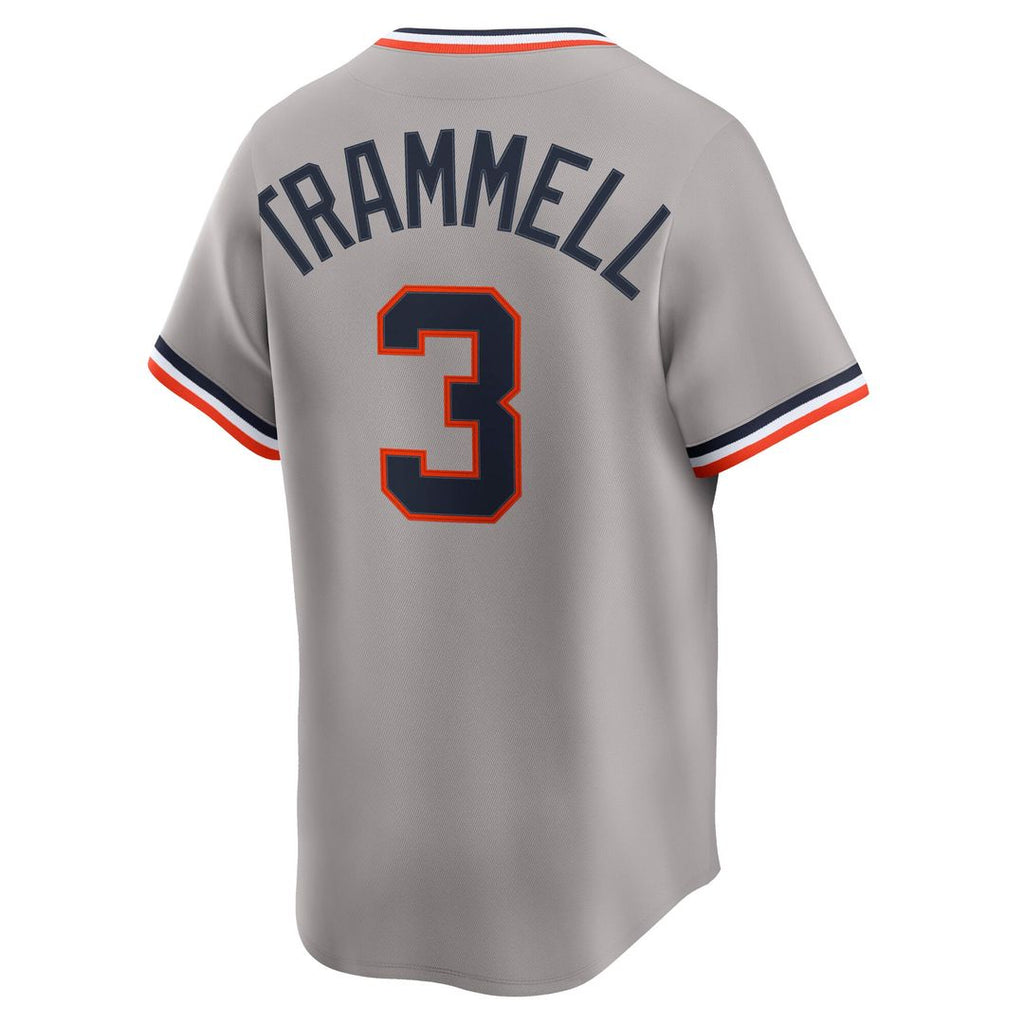 Detroit Tigers Alan Trammell Nike Gray Cooperstown Collection Limited Jersey