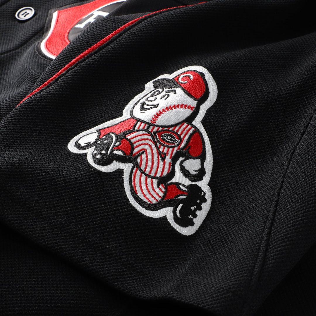 Cincinnati Reds Ken Griffey Jr. Mitchell & Ness Black Cooperstown Collection Authentic Mesh Batting Practice Jersey